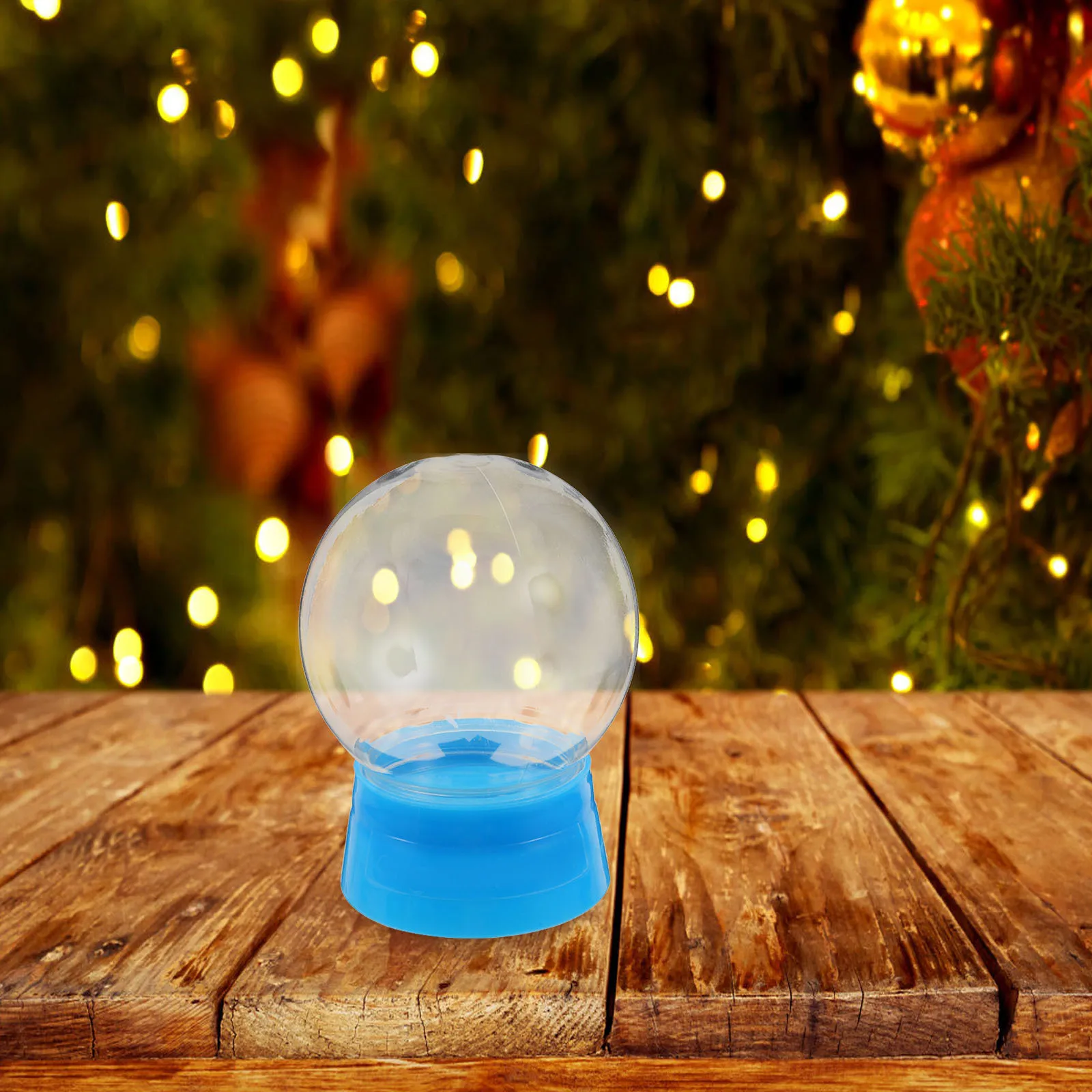 

6Pcs DIY Snow Globe Kit Crystal Ball Snow Scene Ball 270Ml Fillable Plastic Globe Jar for Home Office Cafe Decoration Craft