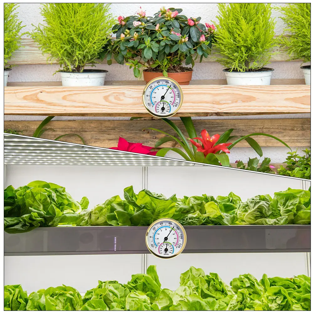 

Indoor Outdoor Thermometer Hygrometer Durable Material Hanging Wall Thermometer Clear Display for Home Office Classroom
