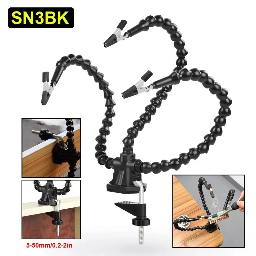 Soldering Helping Hands Tool Multi-Purpose Adjustable Third Hand Tool Strong Resilience ABS PCB Holder Electronic Boards Repair