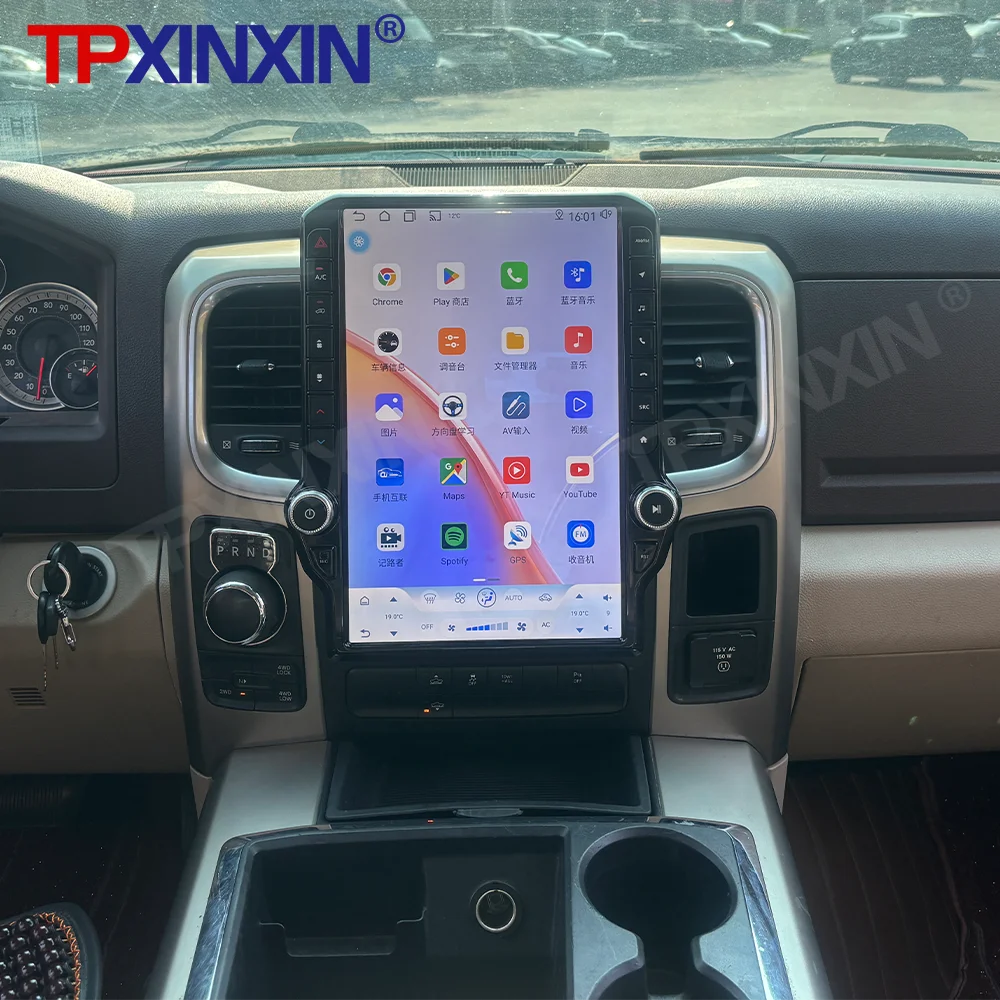 For Dodge Ram 2013-2018 Car Auto Radio Carplay Stereo Android 14 GPS Navigation 14.5
