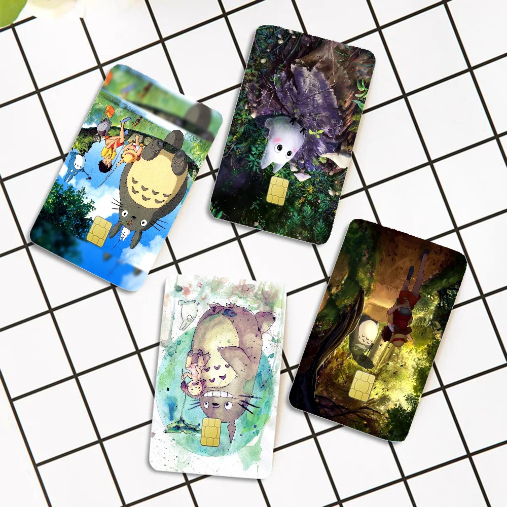TOTORO Anime Spend Or Save Funny Shell On Off Ultra Thin No Fade Sticker Skin Cover Film For Debit Credit Card
