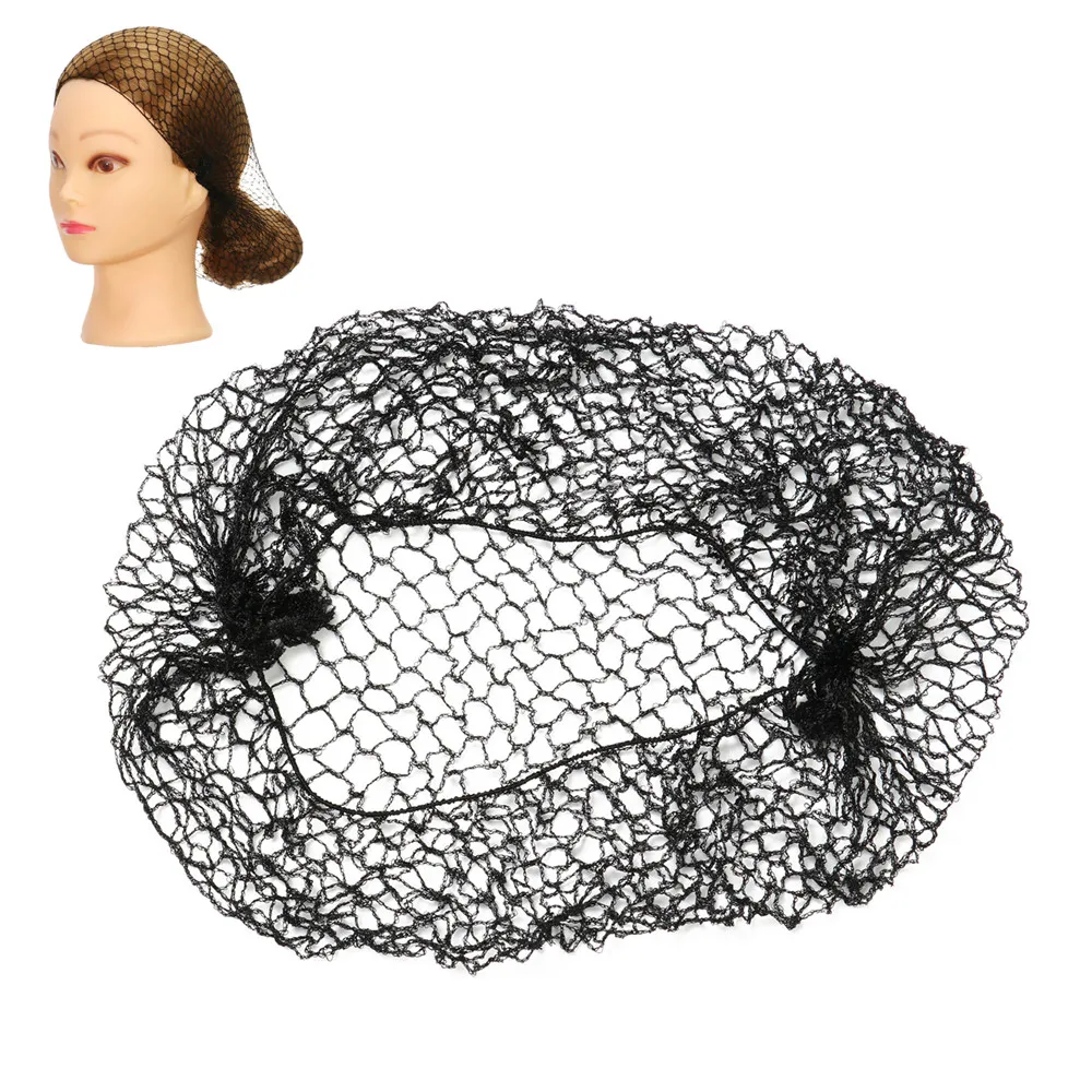 

24PCS Invisible Elastic Edge Thicker Mesh Caps Hair Net for Women Hair Bun Making Ballet Dancer Cooking Kitchen Food service