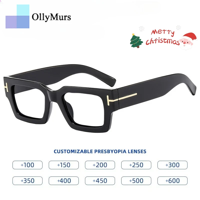 

OLLYMURS индивидуальные люксовые брендовые очки по рецепту, модный дизайн, женские очки для чтения, мужские модные квадратные очки для пресбиопии