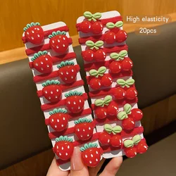 20 fruit hair rings with sweet windbands suitable for daily use as hair accessories