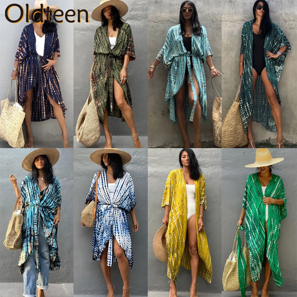 

2023 New Summer Women Boho Maxi Dress Summer Sexy Hollow Dresses Beach Cover Up Female Robe Dress Bikini Cover-ups Clothing Gift