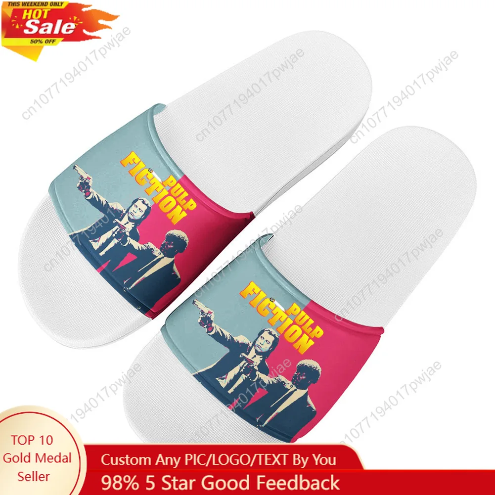 

Pulp Fiction Slippers Home Water Shoes John Travolta Mens Womens Summer Slipper Street Indoor Outdoor Shower light Pool Sandals