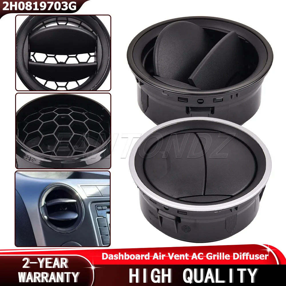 For VW Amarok MK1 2012-2016 2H0819703G Dashboard Air Vent Air Conditioner Vent 2H0819703G041 AC Grille Diffuser Silver/Black