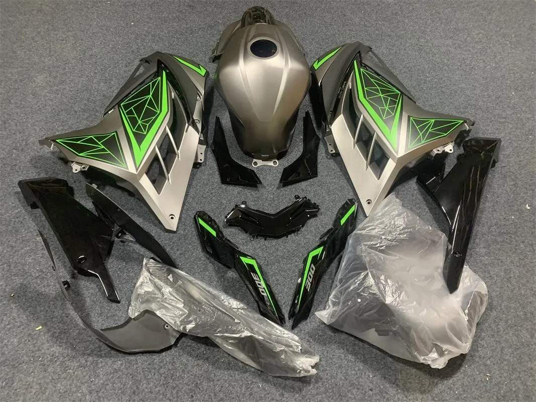 Motorcycle Parts Full Body Fairing Kit ABS Injection Molding For Kawasaki Ninja 300 EX300 2013 2014 2015 2016 2017 grey