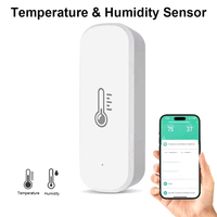 Smart Life Temperature Humidity Sensor Tuya APP Zigbee Wifi Indoor Hygrometer Wireless Hygrometer Detector For Alexa Home Voice