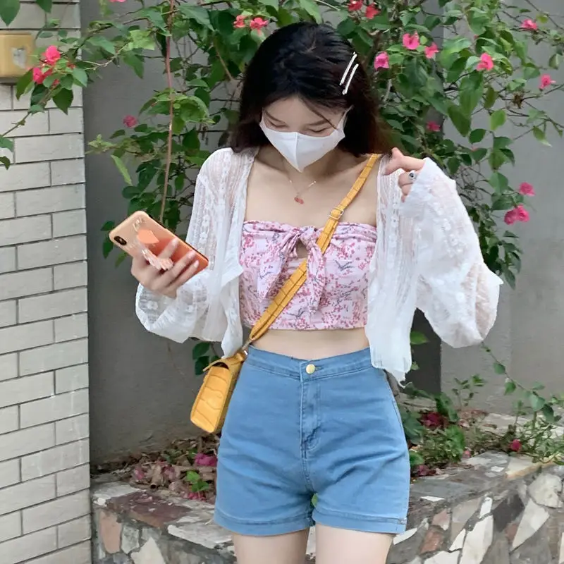 

Куртки для женщин, милые корейские простые летние солнцезащитные прозрачные праздничные однотонные дышащие модные пальто с длинными рукавами