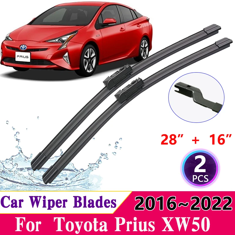 Car Windscreen Wipers for Toyota Prius XW50 Accessories 2016~2022 Front Rear Wiper Blades Window Windscreen Brushes Accessories