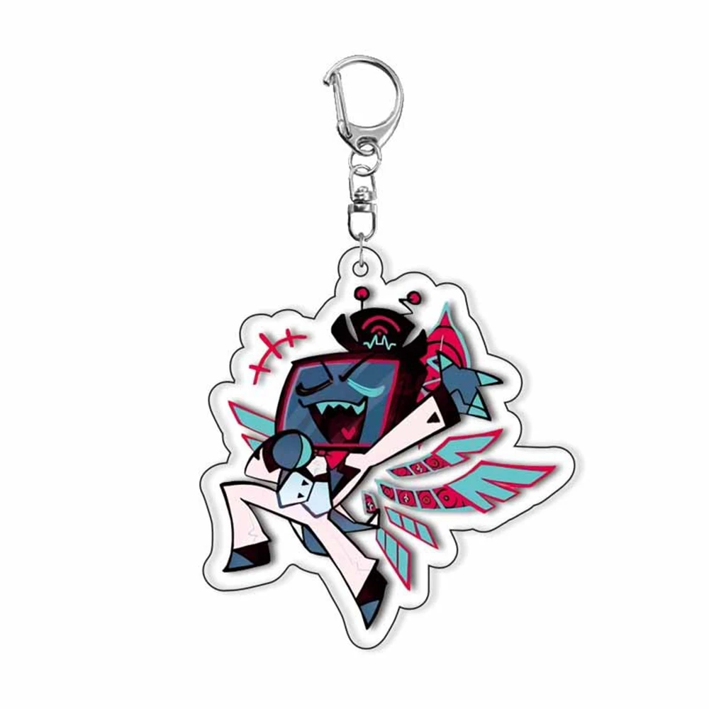 Anime ‌‌Hazbin Hotel Cosplay COSTUME Acrylic Key Chains Keyring Prop