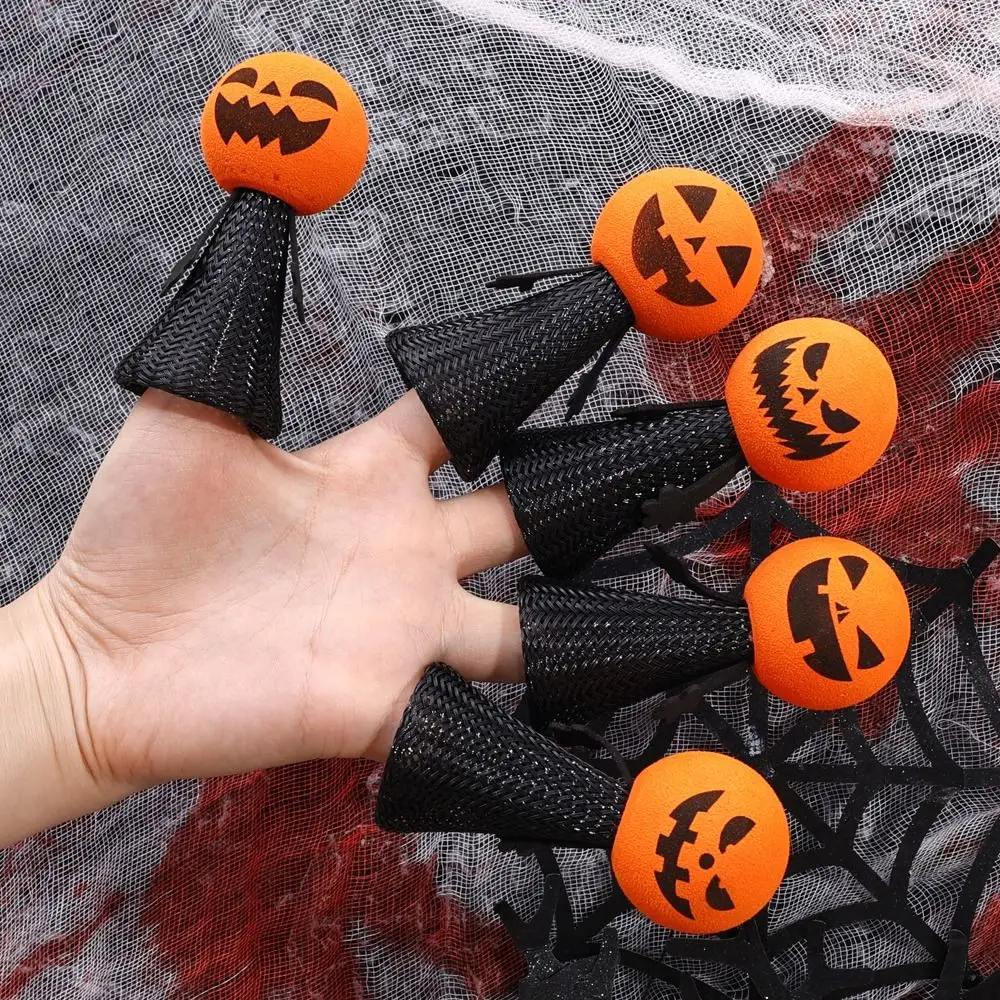 Pumpkin Head Halloween Jumping Doll Halloween Bouncy Halloween Bouncing Elf Plastic Doll EVA Black Bouncing Jumping Pumpkin Toys