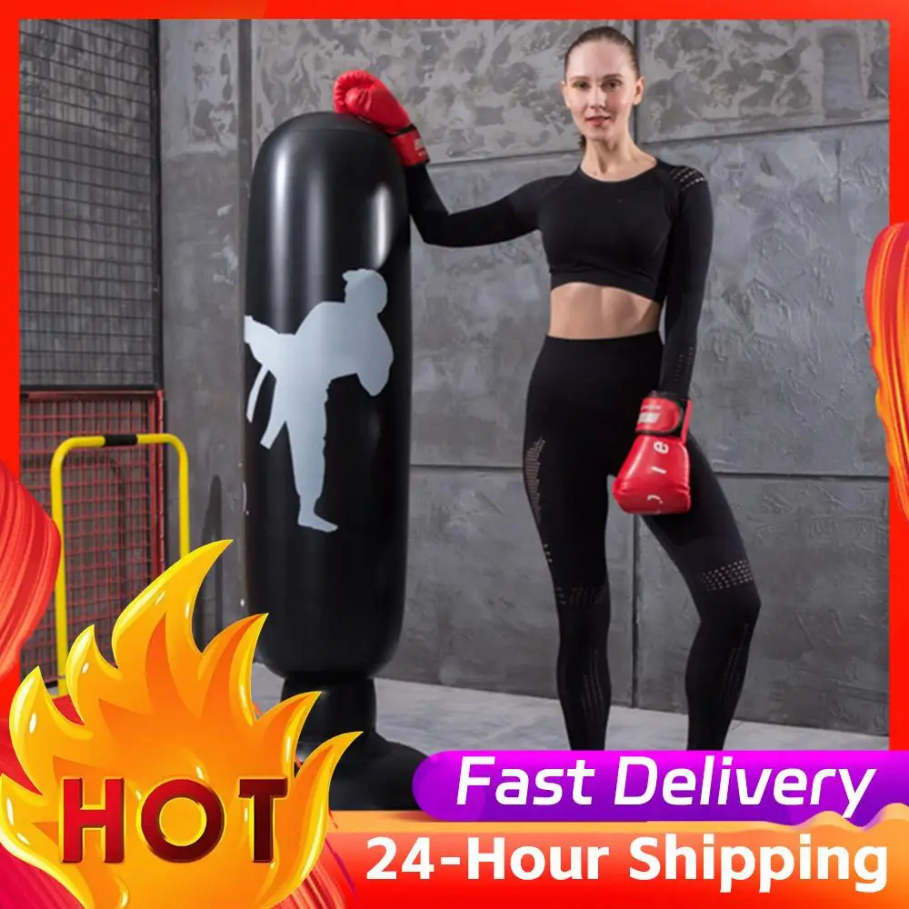 Aufblasbarer Boxsack 1,6 m, aufblasbarer Boxsack, Trainingssäule, Tumbler, Säule, Boxsack, Fitness, stehend, Training, Sandsack