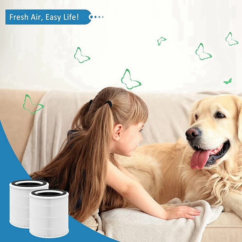 Filtros de substituição AP005 para purificador de ar Taotronics TT-AP005, H13 True HEPA e peças de filtro de carvão ativado