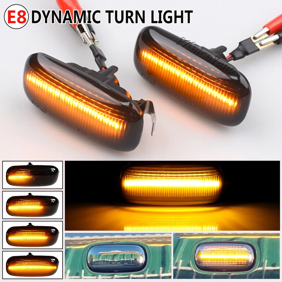 Intermitente Lateral LED Dinámico Ahumado Para Audi A6 S6 C5 C6 Y A4 B6 B7, Compatible CANbus