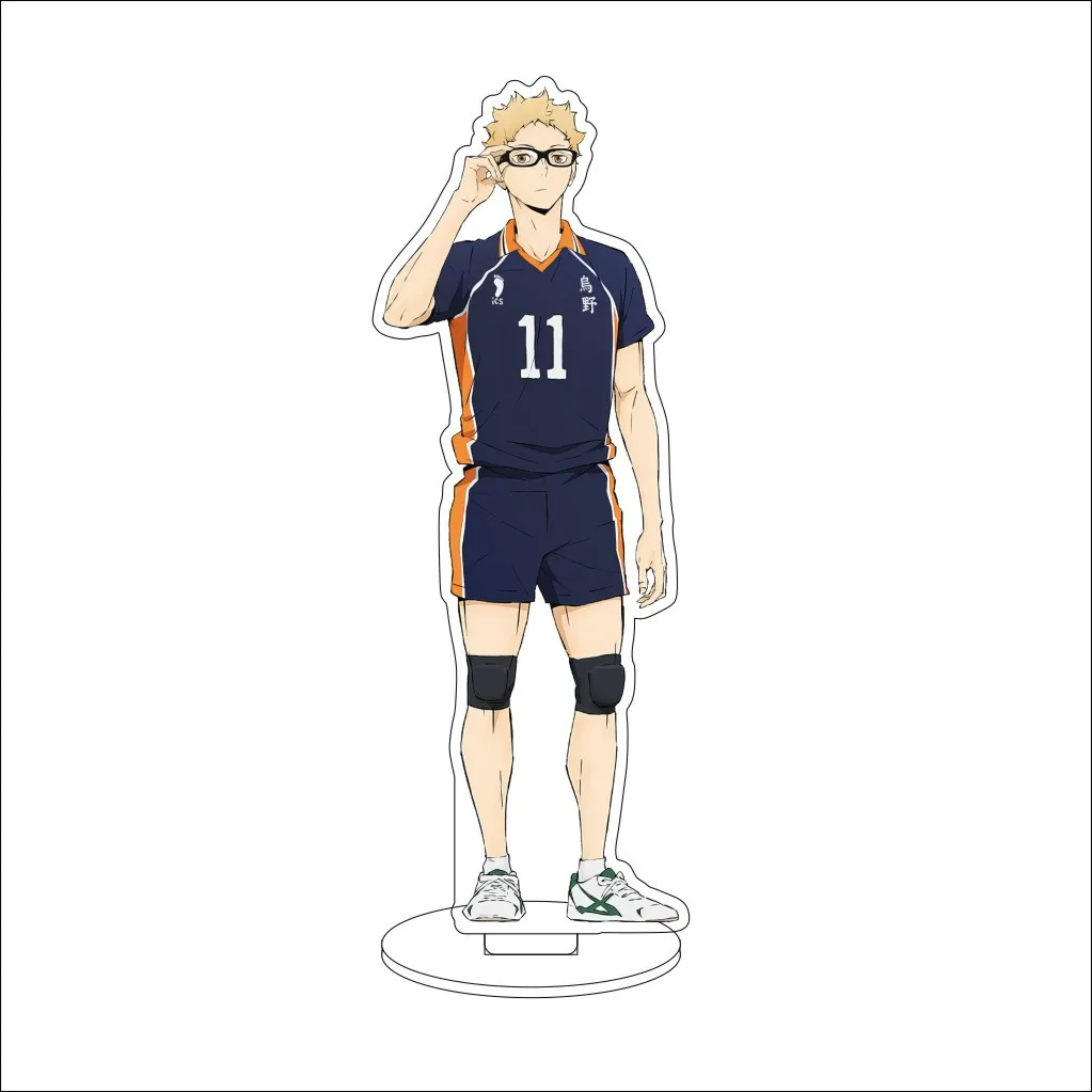 16CM Anime Haikyuu Hinata Shoyo Tsukishima Kei Nishinoya Yu Kozume Kenma Kageyama Tobio Cosplay Acryl-Figur Ständer Geschenke Dekorationen – Detail 4