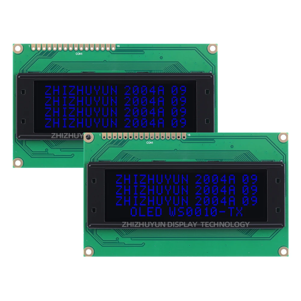 Imagem -04 - Tela de Exibição de Interface Paralela Oled Filme Preto Letra Amarela Compatível com 2004 Construído em Ws0010 Eh002004a 16pin