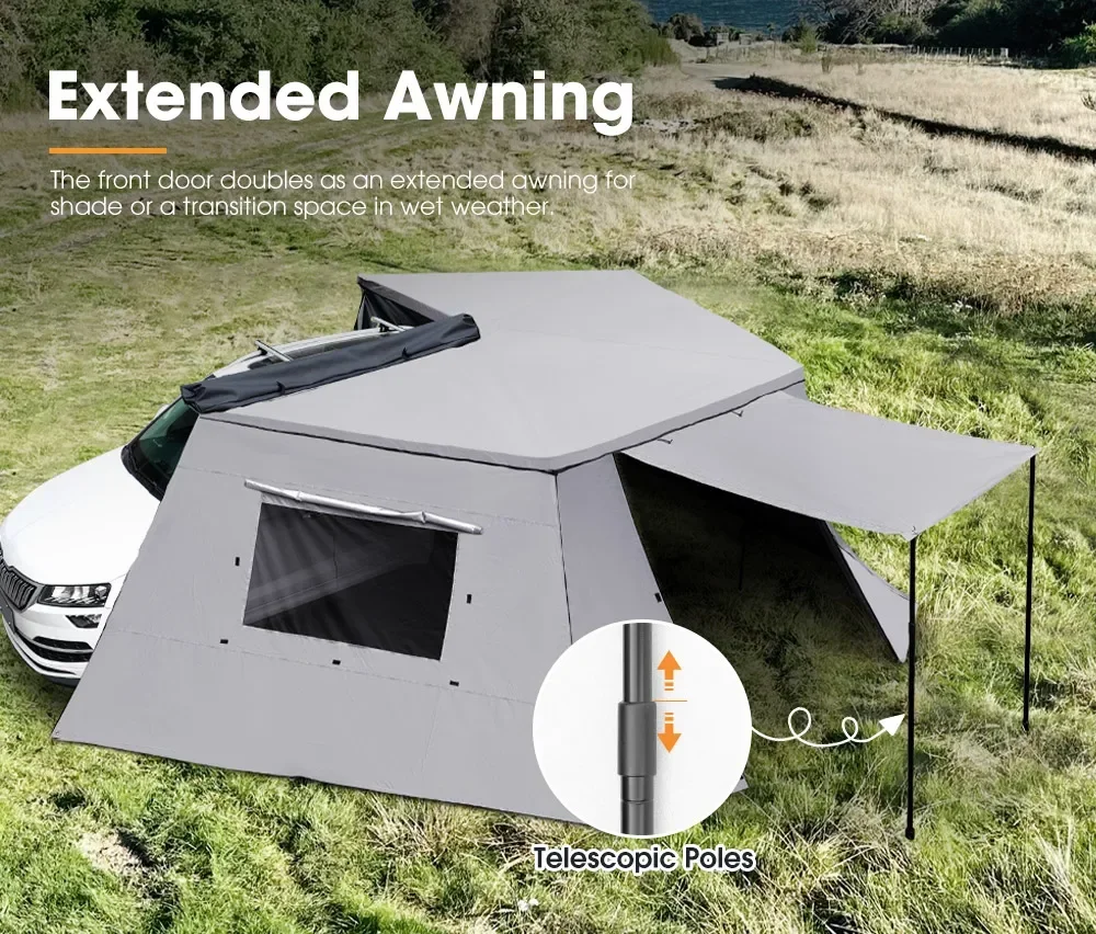 

Side Wall 4wd Outdoor Camping Free Standing 4x4 Awning Tent