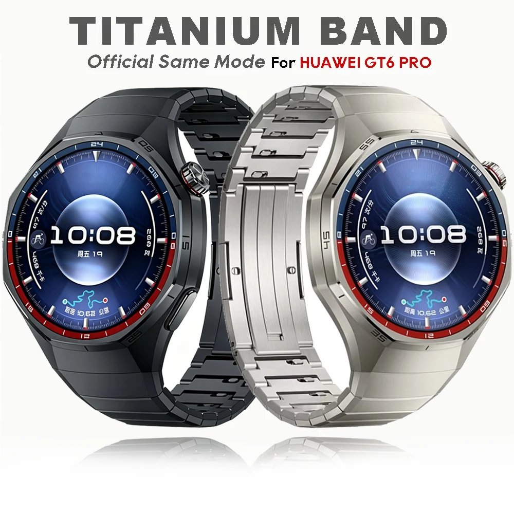 Original 1:1 No Gaps Titanium Strap for Huawei Watch GT 7 6 Pro 46mm Metal Luxury Bracelet Belt Correa Huawei Watch GT6 Pro Band