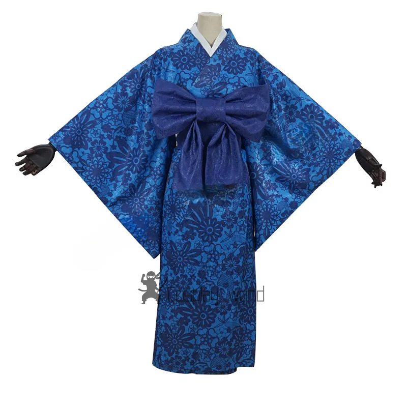 

Костюм для косплея Demon Slayer Hashibira Inosuke, изысканное синее кимоно для женщин и мужчин, одежда в стиле аниме, карнавальная вечерние форма на Хэллоуин