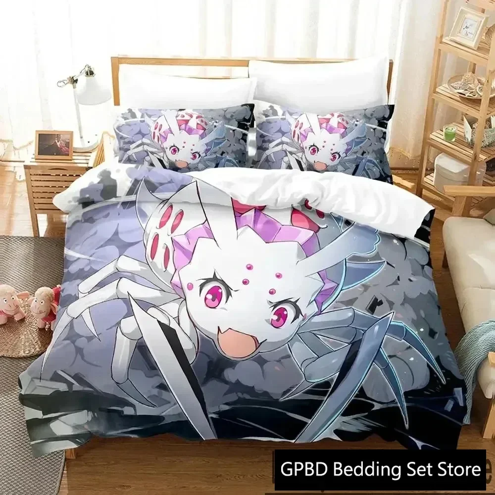 

Anime Kumoko So I'm a Spider So What Bedding Set Duvet Cover Bed Set Quilt Cover Pillowcase Comforter king Queen Size Boys Adult