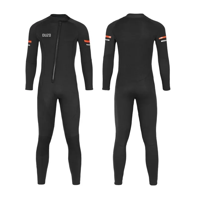 

OUZO-1-Piece Neoprene Diving Suit for Men, 1.5mm Wetsuit, Cold Proof, Warm, Jellyfish, Winter Swimsuit, Surfing Suit, New