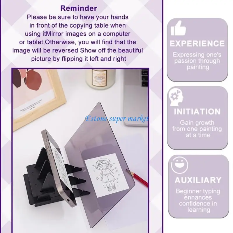 

090B Multiuse 6.5/9/12inch Optical Tracing Board For Art Enthusiasts And Student Use