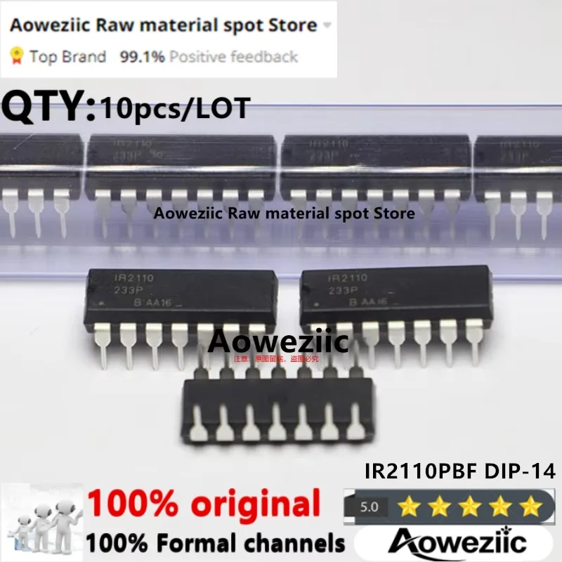 Aoweziic 2024+ 100% New Imported Original IR2110PBF IR2110 DIP-14 Driver IC Chip