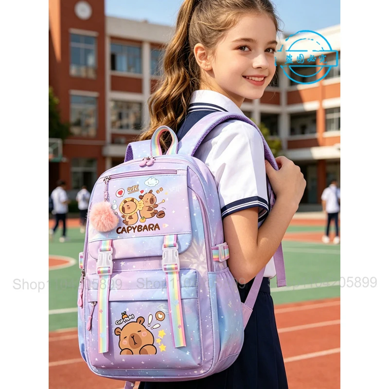 

Funny Capybara Print Backpack Cute Animal Girls Mochila Student School Bag Cartoon Schoolbag Gift Fashion Travel Rucksack