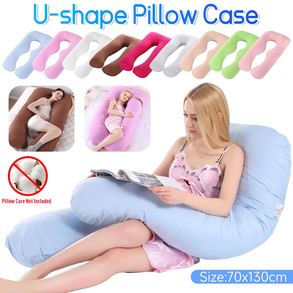 Pregnant Pillow Case Pillow Core Not Included!! Maternity Pillow Case Pure Cotton Cover Multifunction U-shape for Pregnant Women