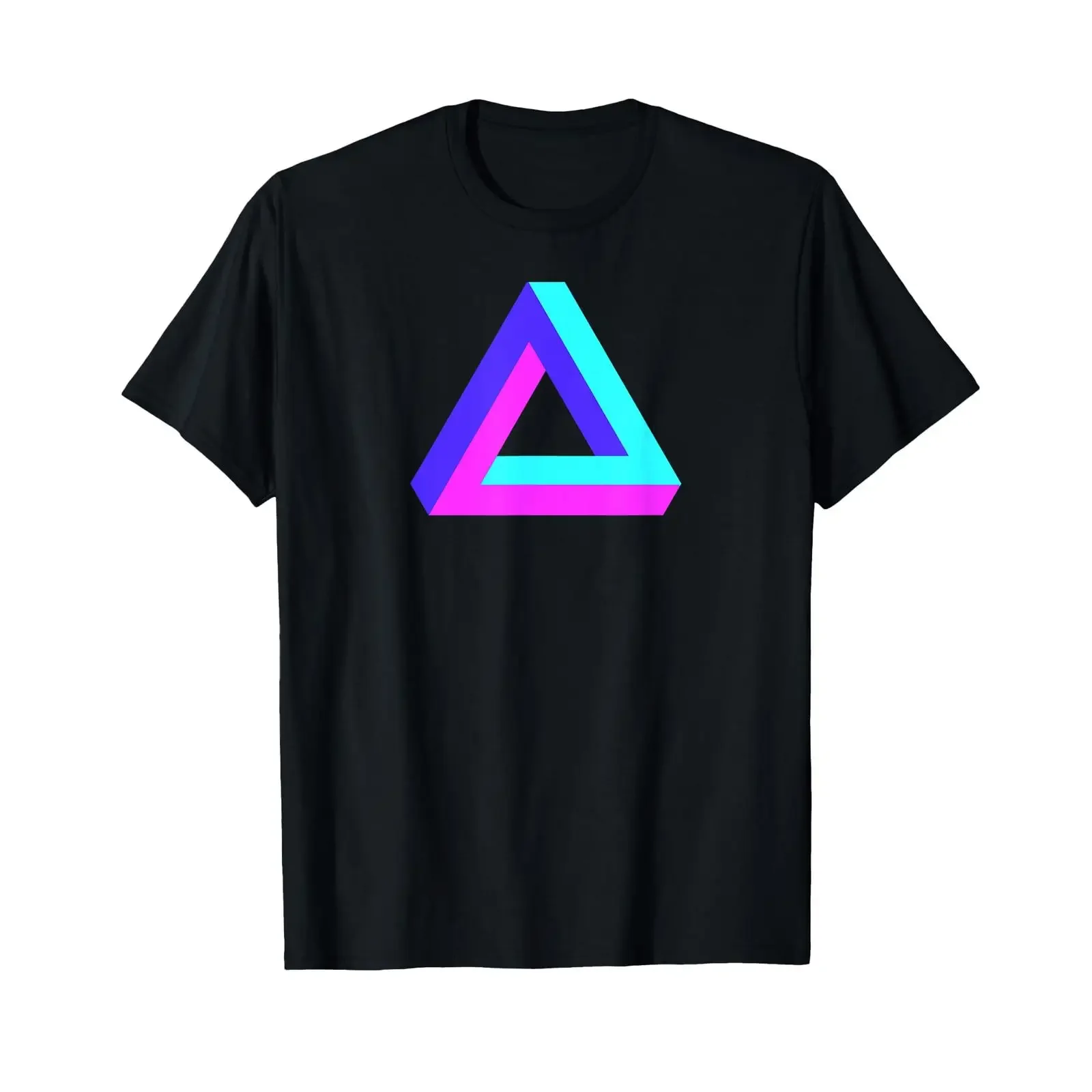 T-Shirt mit heiliger Geometrie, geometrisches Penrose-Dreieck, Vintage-Look, Streetwear, weiche Designerkleidung, dehnbar, Unisex-Mode