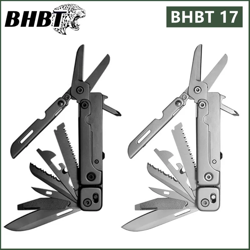 

BHBT 14 in 1 folding multifunctional manual tool, outdoor camping equipment scissors, portable and practical EDC