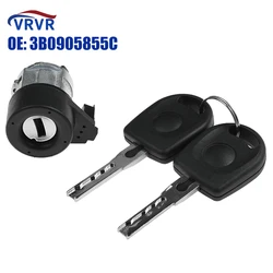VRVR 3B0905855C Ignition starter Switch Lock Cylinder With Keys For VW Passat Seat Bora Golf IV Audi A2 A3 A4 A6 A8