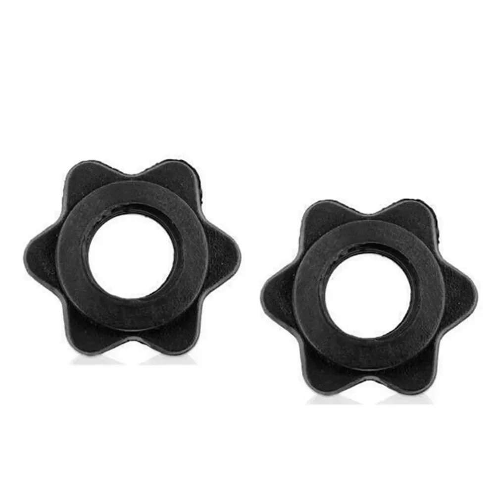 2Pcs Dumbbell Bar Plastic Hexagon Nut Screw Barbell Bar Clamp Spin Lock Screw Hex Nut Screw Collar Weightlifting Bar Clamp