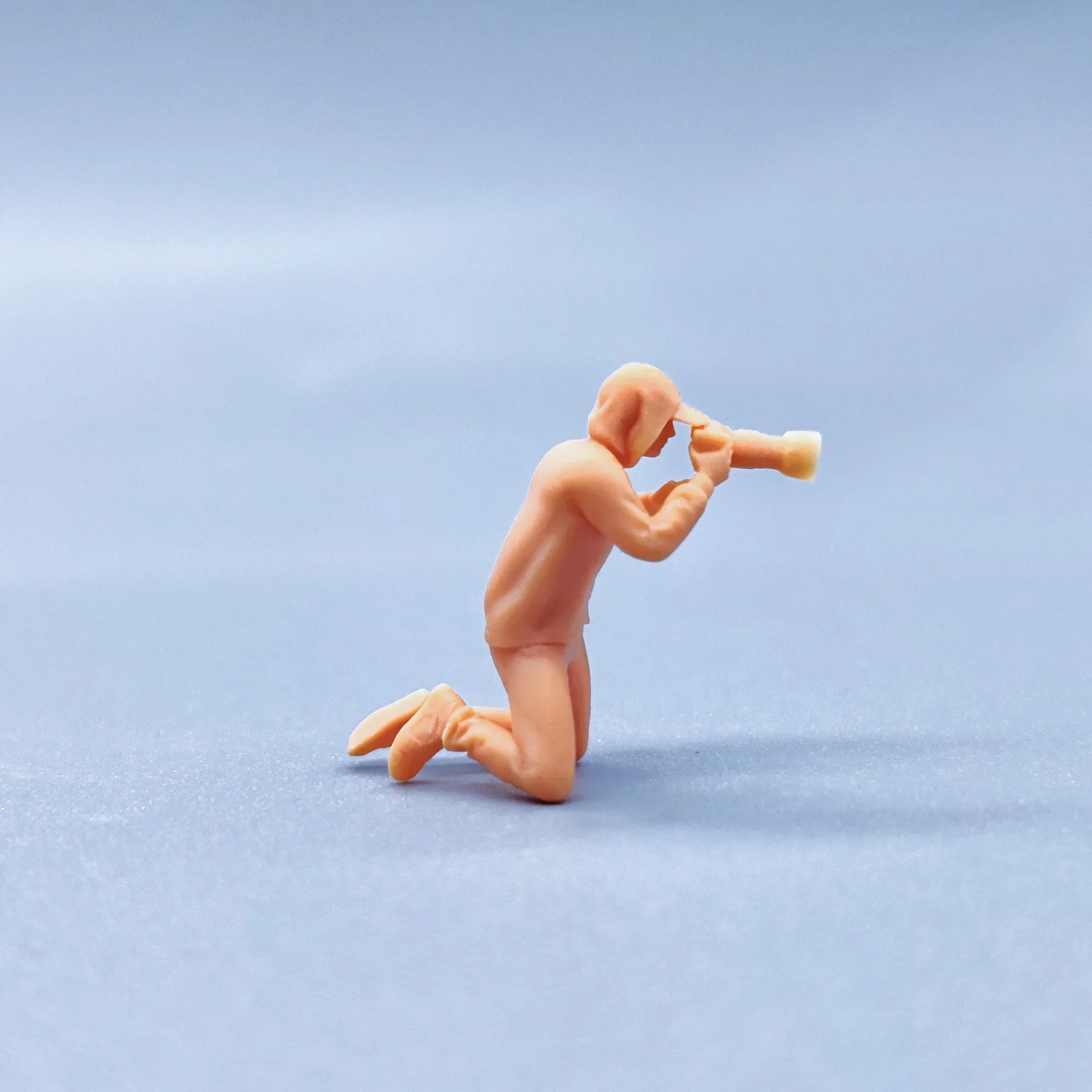 Figuren Maßstab Modell Harz kniend Langkopf Kamera Fotograf ungefärbte Miniaturen Diorama hand bemalt t833