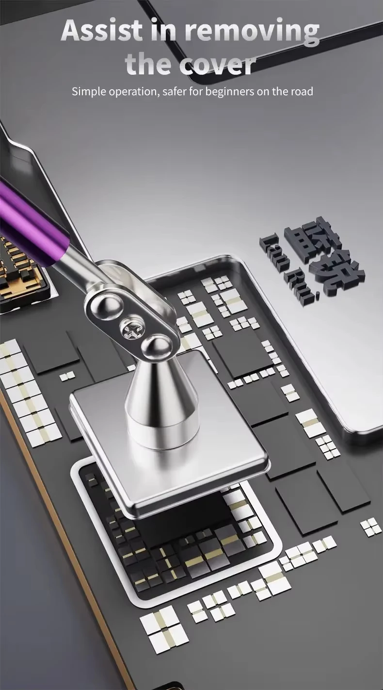 Lanrui G4 Explosion-Proof Magnetic Layer Separator for Phone Motherboard Repair Full Metal Rotatable Handle Strong Suction Tool