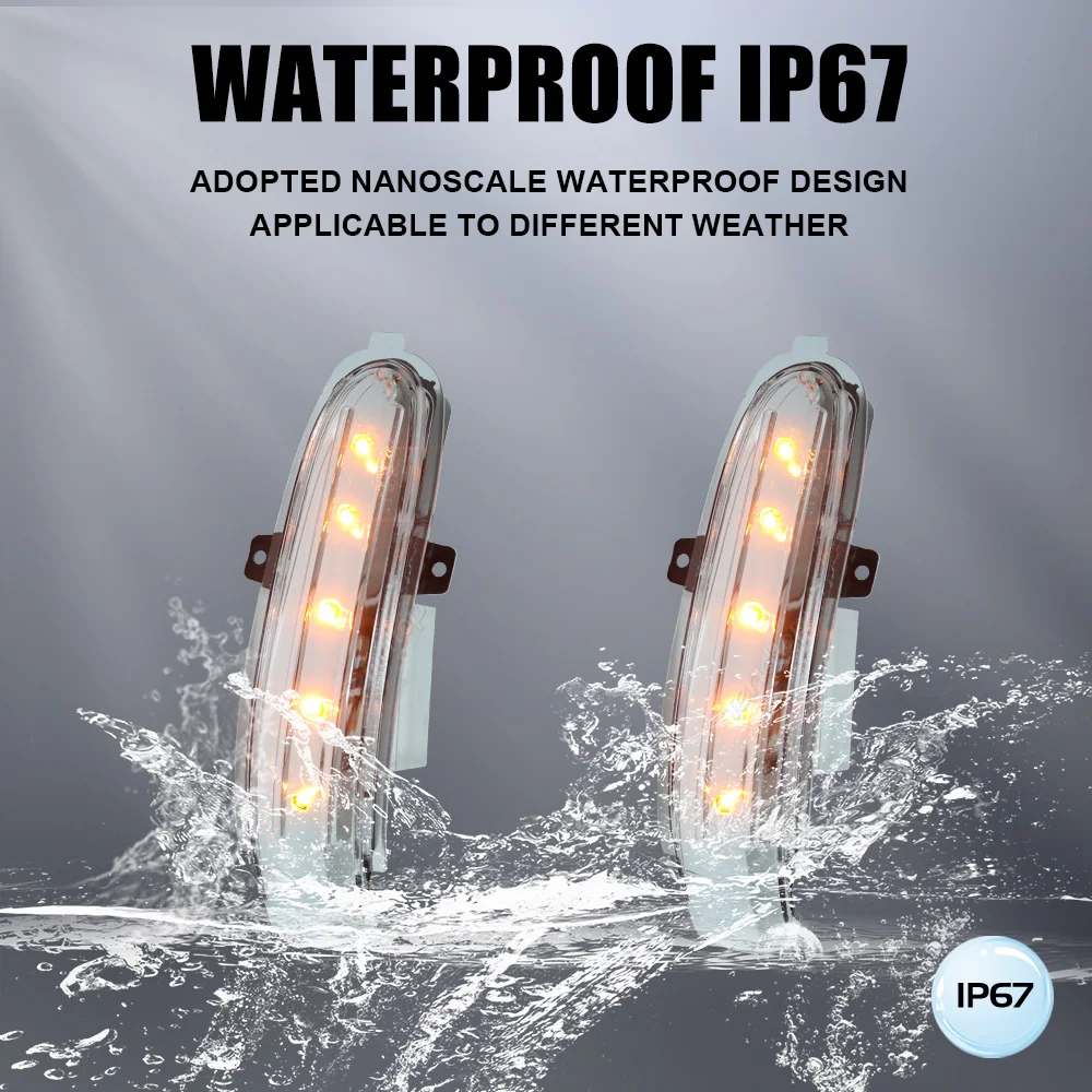 1/2Pcs LED Turn Signal Side Mirror Light  Indicator Blinker For Mercedes Benz C Class  W203 S203 CL203 C30 C32 C55  AMG