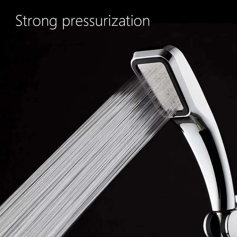Chrome Plated Handheld Water Saving 300 Hole Rainfall Shower Head Bath Nozzle Showerhead
