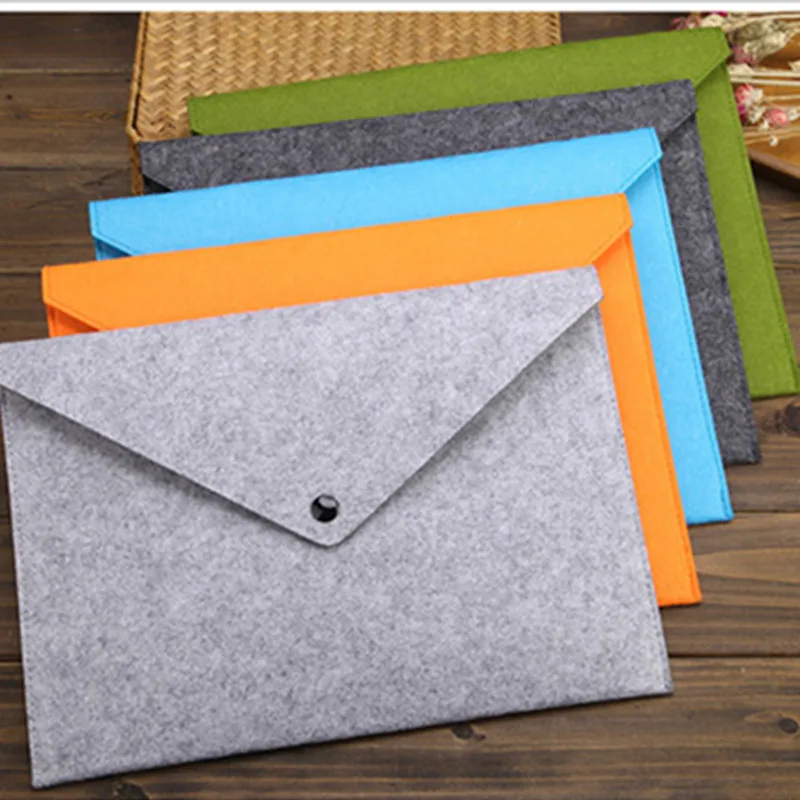 New felt conference file bag, felt bag, creative business office A4 material buckle, file bag logo folders  file folder