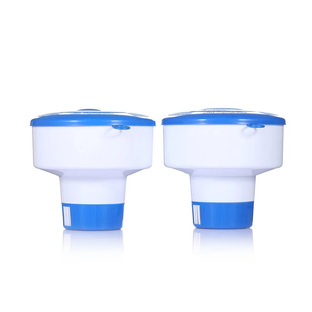 Swimming Pool Floating Chemical Dispenser 7 Inch Blue Floating Wave with Lifting Ring