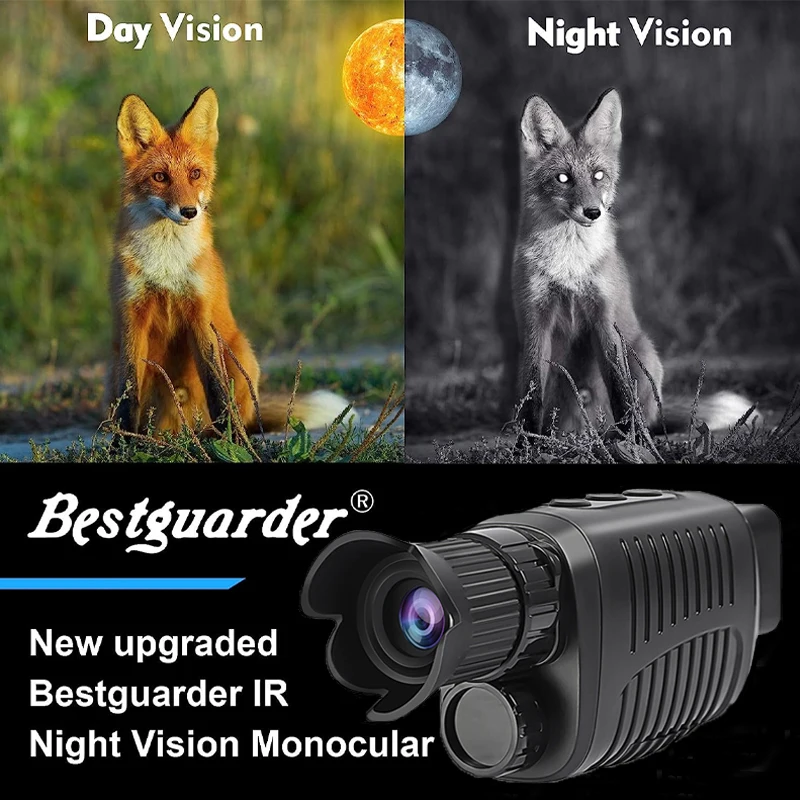 New Monocular Night Vision Device Camera 1080P HD Infrared 5X Digital Zoom Hunting Telescope Outdoor Day Night Dual-use Darkness