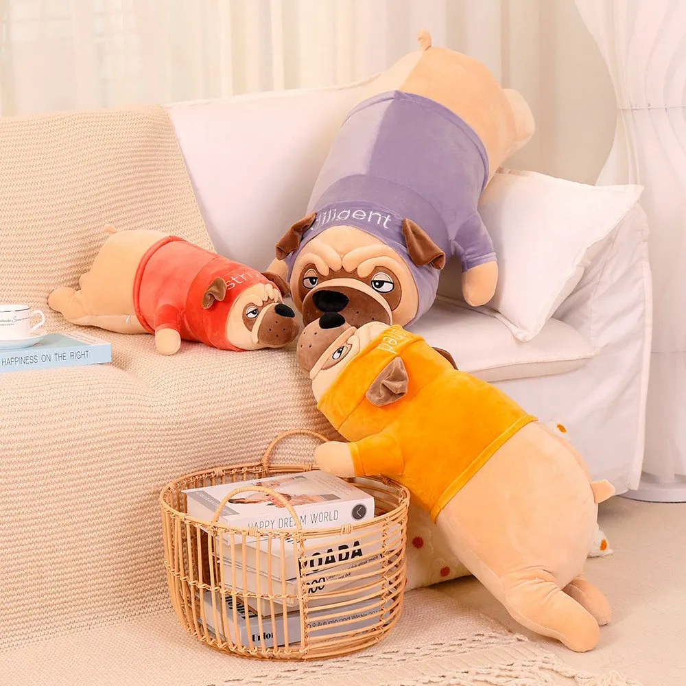 Big Size Cute Animal Sharpei Kawaii Pug Dog Plush Toys Sleeping Pillow Kids Birthday Gift Children Girls Xmas Valentine\'s