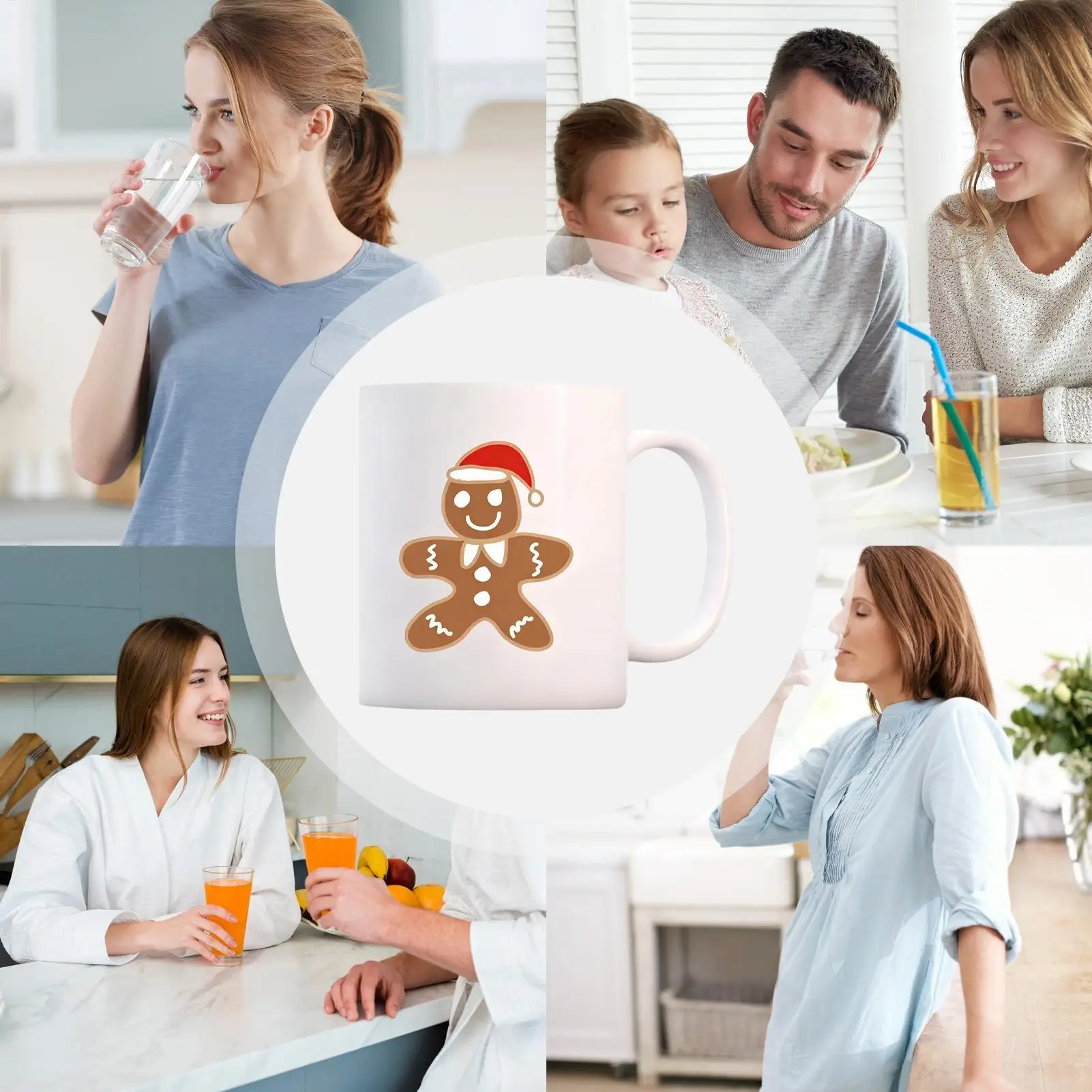 

Пряничная кружка, праздничная керамическая милая рождественская чашка для питья, Рождественская кофейная кружка с пряничным человечком для горячего шоколадного молока, воды