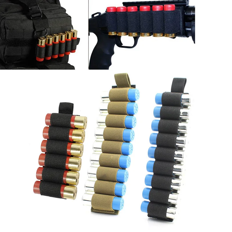 Tactical 6/9 Rounds Shell Holder Ammo Pouch 12Ga 20Ga Magazine Pouch Rifle Shotshell Ammo Carrier Holder Gear