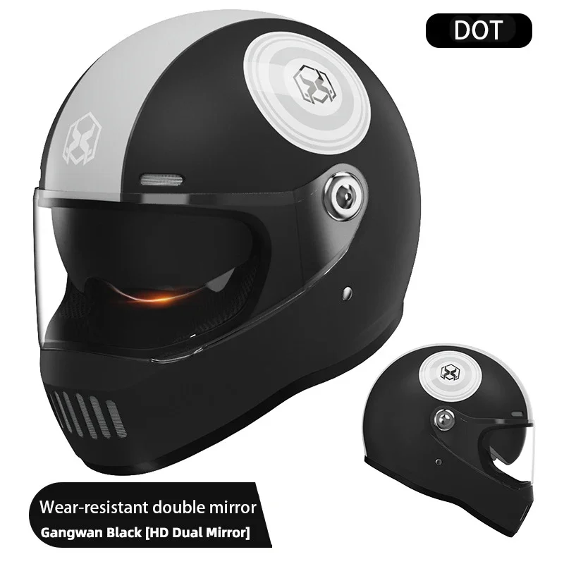 Casque intégral de Moto certifié DOT de marque, double visière, matériau PP, casque de sécurité de course de Moto pour hommes et femmes, léger et Durable