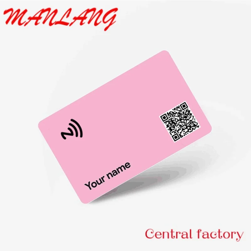 Custom  Matte Black PVC Digital Business Card NFC Tag213