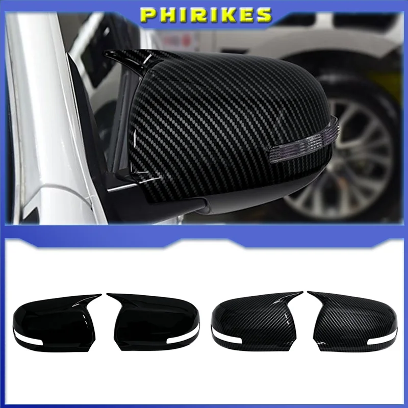 

Car Rearview Mirror Cover Side Wing Mirror Cover Caps Gloss Black For Mitsubishi For ASX For Outlander 2013-2018 Left &Right
