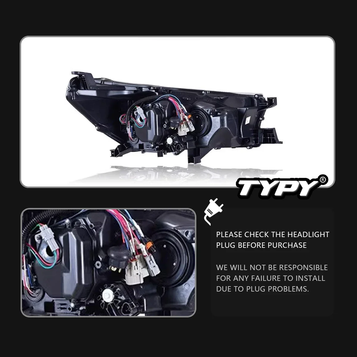 

Автомобильные фары TYPY для Toyota Vigo Hilux Revo 2015-2021, обновленные светодиодные фары, динамические последовательные поворотники, автомобильные аксессуары