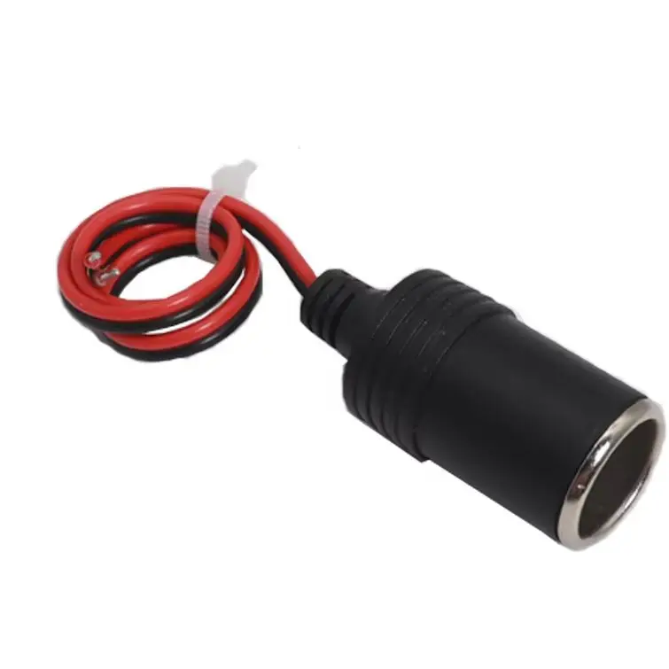 【1PCS】 10A 12v 24v Automobile Cigarette Lighter Socket On-board Power Socket High Power Line